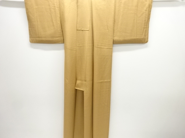  のり散らし模様織り出し一つ紋色無地着物